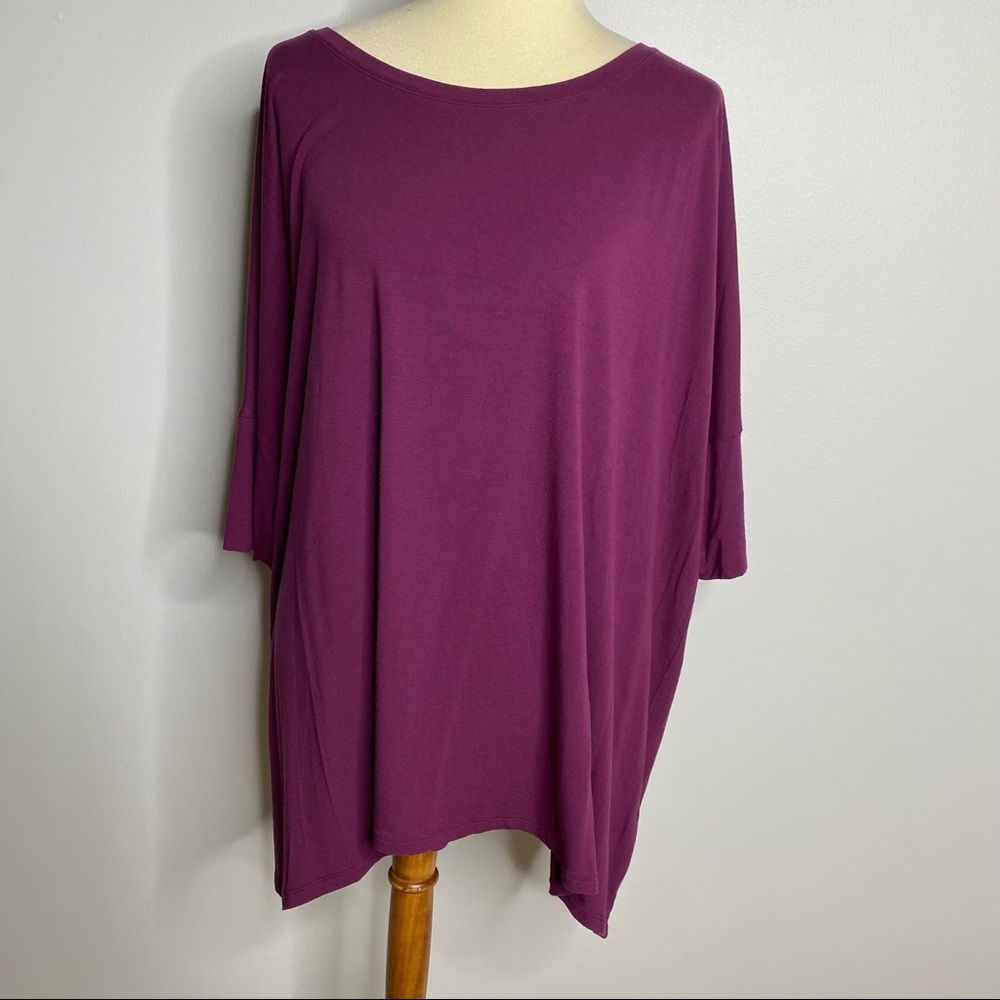 Eileen Fisher soft stretch knit dolman sleeve top